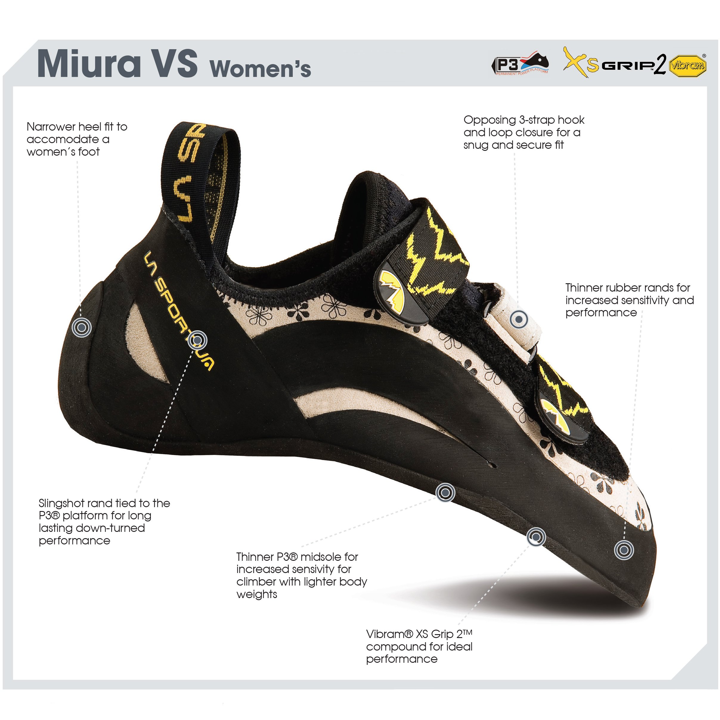 La Sportiva Womens Miura VS Performance Rock Climbing Shoe - Image 6